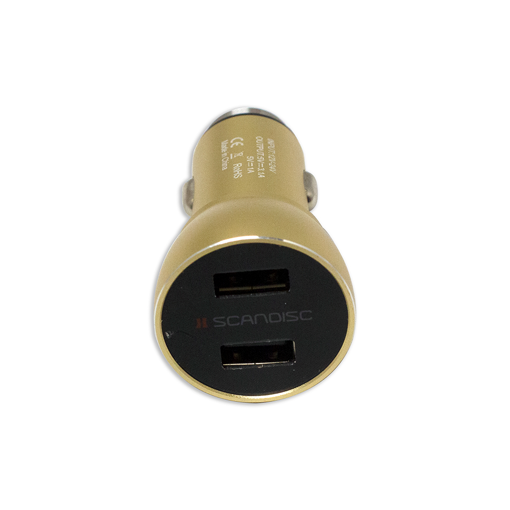 Dual USB Car Charger - Gold - Rp Digitel’s Dual Usb Charger Is A Fast Charging, Extra Reinforced Accessory That Will Last!