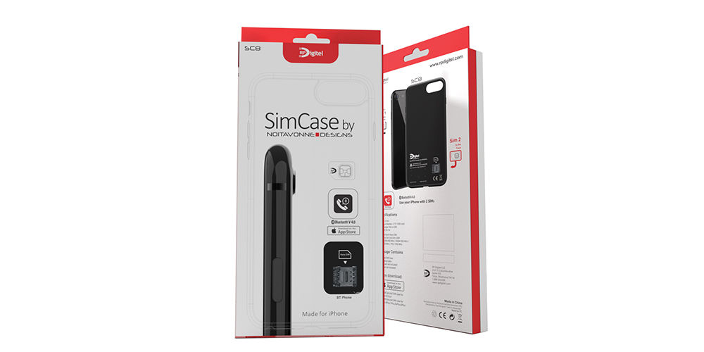 SimCase For 4.7 In. IPhone - This Smart Case Developed By Noitavonne For The Iphone Allows You, For The First Time, To Access A Second Phone Line While Giving You A Generous Battery Reserve. The Compact, Sleek Design Provides Protection With A Snug Fit Making It Virtually Undetected. Bypass The Current Apple Paradigm And Enhanc