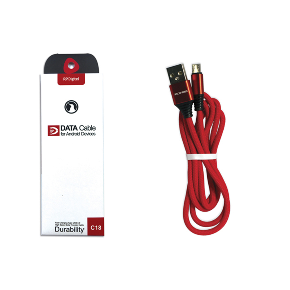 Data Cable For Android Devices: Micro USB - Red - With Reliability And Durability As The Key Focus, We Strive For Customer Satisfaction With Every Thread Of Our Cables.