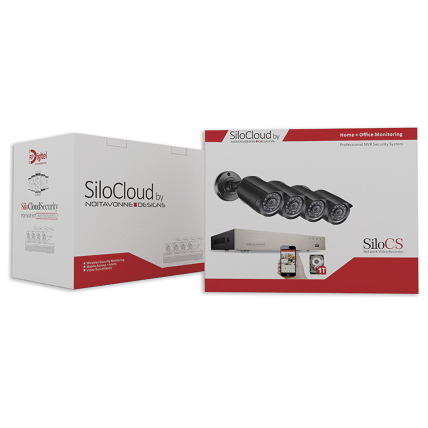 Silo CS Network Video Recorder - For Use In Homes, Stores, Supermarkets, Warehouses, Garages, Small Shops And More. Equipped With 4 Cameras, It Has Never Been Easier To Keep Your Family And Belongings Secure.Includes:4 Wired Camera2 Ethernet CablesAc AdapterMounting HardwareMouseVideo Recorder DevicePower Cord