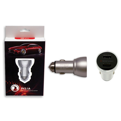 Dual USB Car Charger - Silver - Rp Digitel’s Dual Usb Charger Is A Fast Charging, Extra Reinforced Accessory That Will Last!